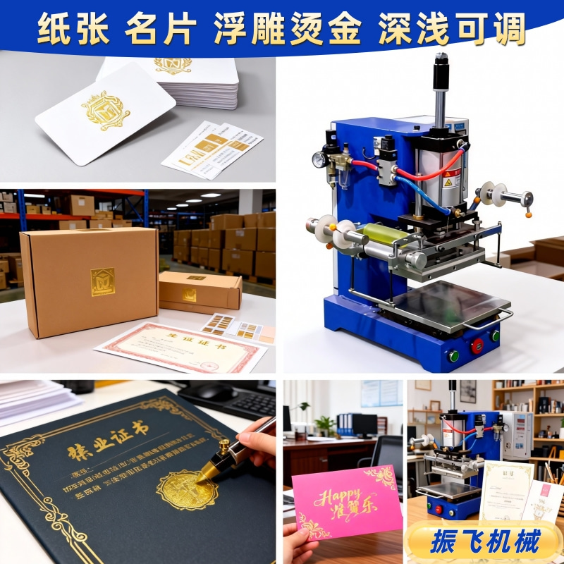 纸张名片浮雕压印烫金机